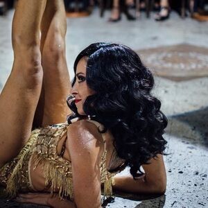 Old Hollywood Glam waves brunette lace-front wig